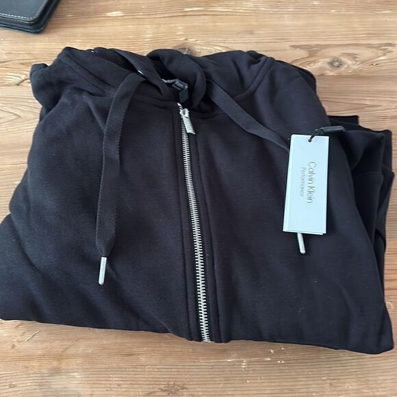 Calvin Klein Performance Women's Eco Fleece Hoodie NEW with tags Black - Picture 5 of 5